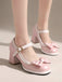 Chaussures à Talons épais Noeud papillon Mary Jane