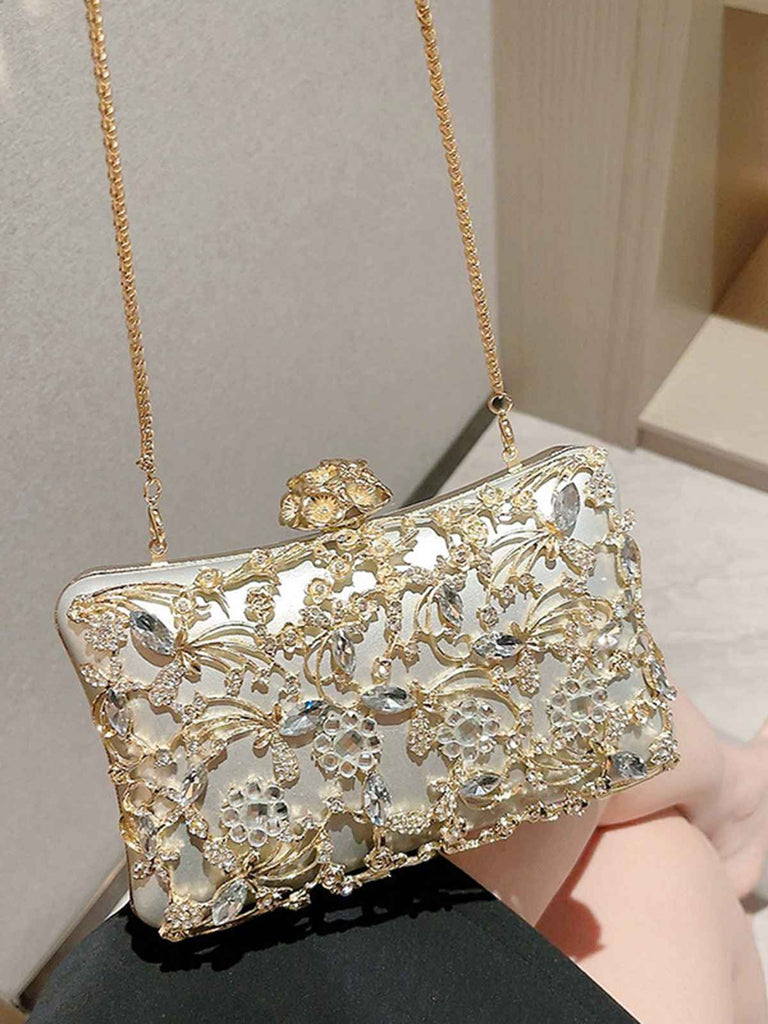 Sac de fête vintage à paillettes de diamant