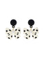 Boucles d'oreilles nœud papillon rétro à pois