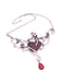 Collier vintage en alliage de coeur d'Halloween