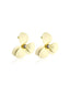 Boucles d'Oreilles Vintage Strass Fleur Jaune