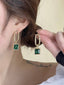 Boucles d'oreilles découpées géométriques vintage vertes