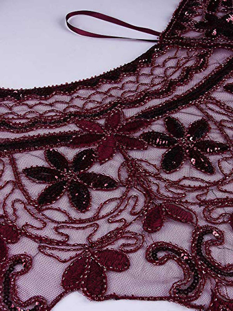 1920s Châle Flapper à Paillettes Cape