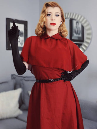 Robe Swing Années 50 Châle Rétro