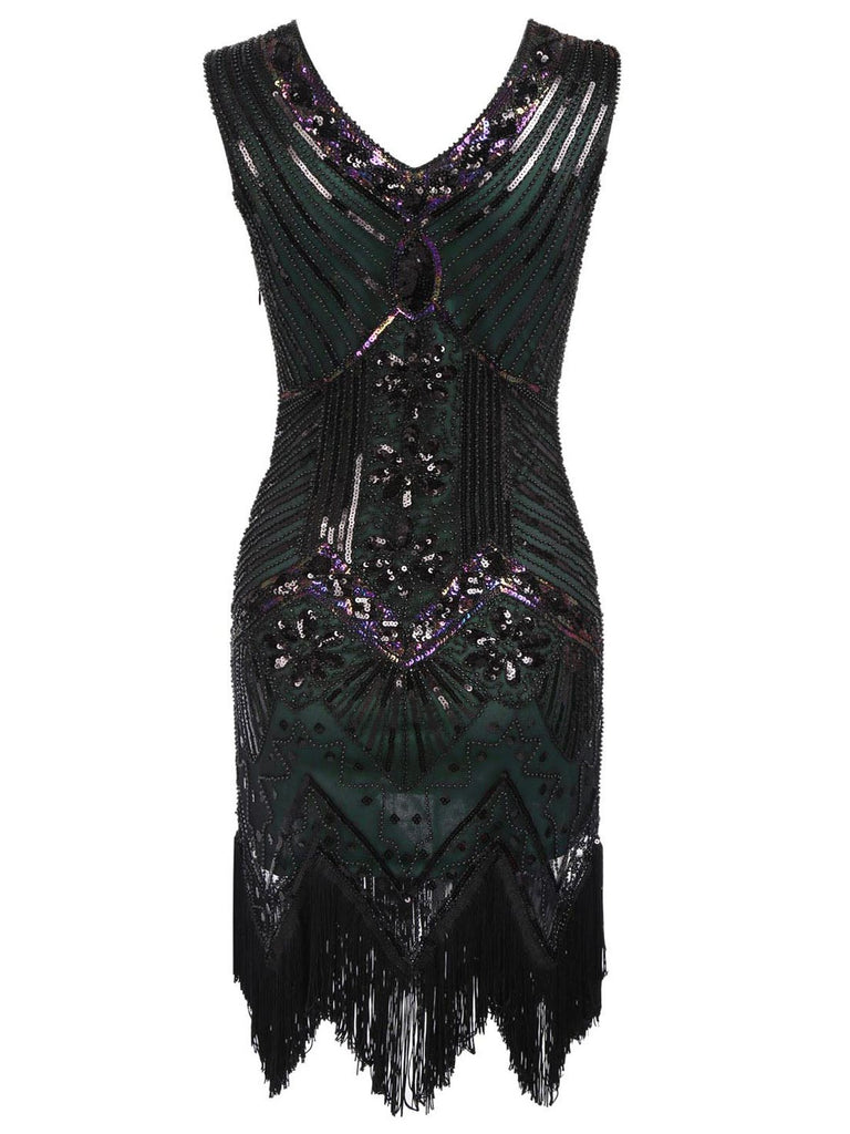 Robe Charleston Vintage Année 20 Gatsby à Paillettes Grande Taille Chic