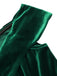 Robe Crayon Vintage Verte Année 60 Solide en Velours