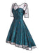 Robe Swing Vintage Année 50 Haut-Bas en Dentelle Cocktail Pin Up