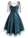 Robe Swing Vintage Année 50 Haut-Bas en Dentelle Cocktail Pin Up