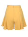 Shorts Jaune à Volants avec Poches