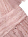 Robe Années 50 Trapèze Rose en Dentelle à Paillettes Étoilées