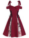 Robe Swing Années 50 à Bretelle Toile D'araignée
