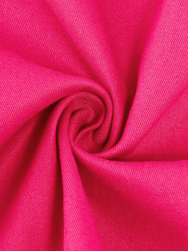 Robe trapèze unie à col licou des années 1950 Rockabilly Pin Up