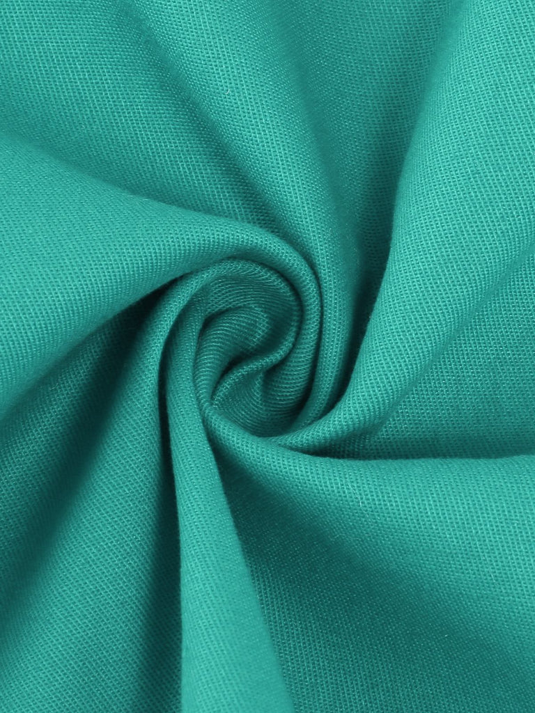 Robe trapèze unie à col licou des années 1950 Rockabilly Pin Up