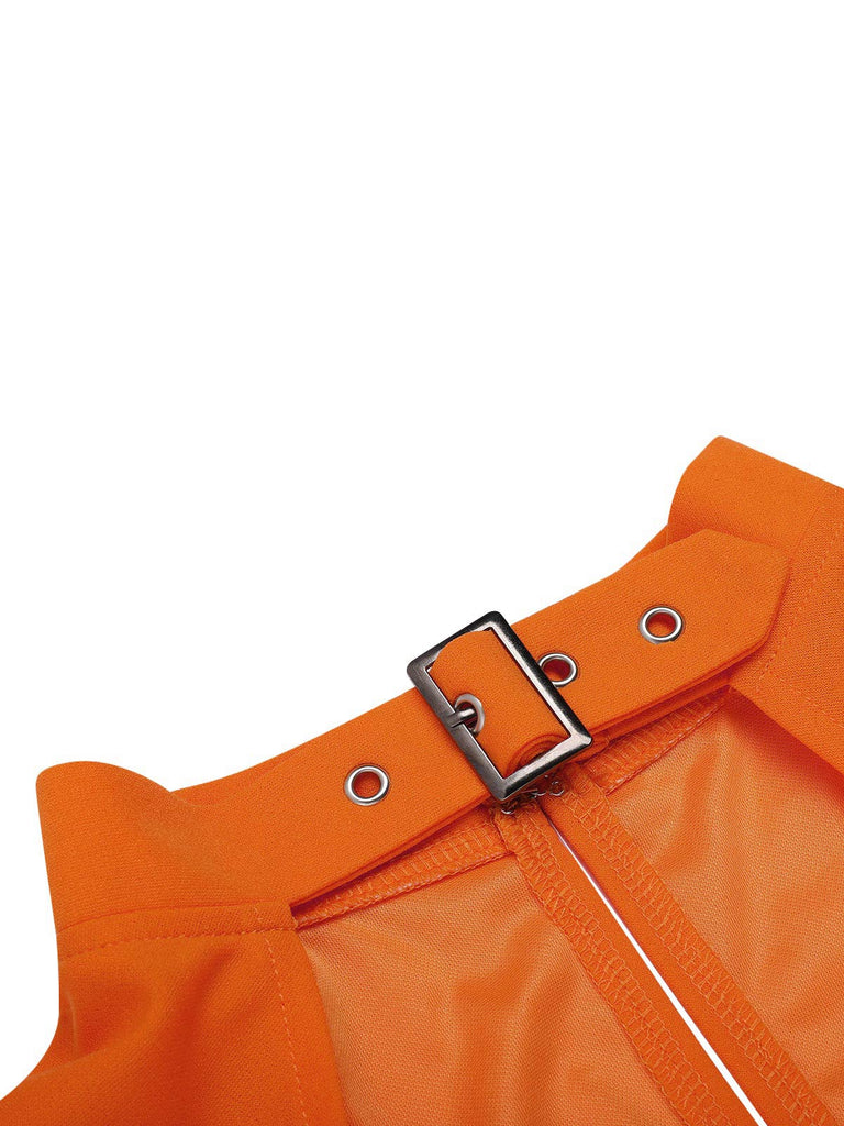 [Prévente] Robe trapèze citrouille d'Halloween orange des années 1950