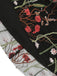Robe trapèze sans manches en gaze à fleurs des années 1950