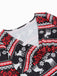 Robe de Noël patchwork à col en V des années 1950