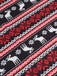 Robe de Noël patchwork à col en V des années 1950