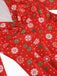 Robe de Noël patchwork à col en V des années 1950