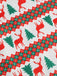 Robe de Noël patchwork à col en V des années 1950