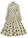 Robe trapèze Bowknot à pois des années 1950 Cocktail Chic