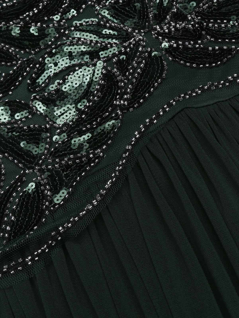 Robe Charleston Vintage Année 20 Gatsby Maxi à Paillettes Soirée