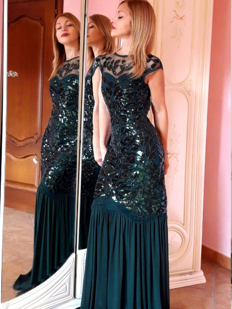 Robe Charleston Vintage Année 20 Gatsby Maxi à Paillettes Soirée