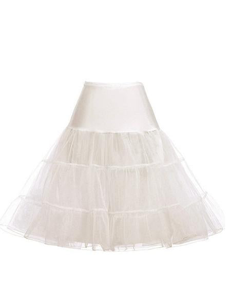 2PCS Robe Vintage Année 50 Épaule Nue Papillon Blanche & Jupon Blanc
